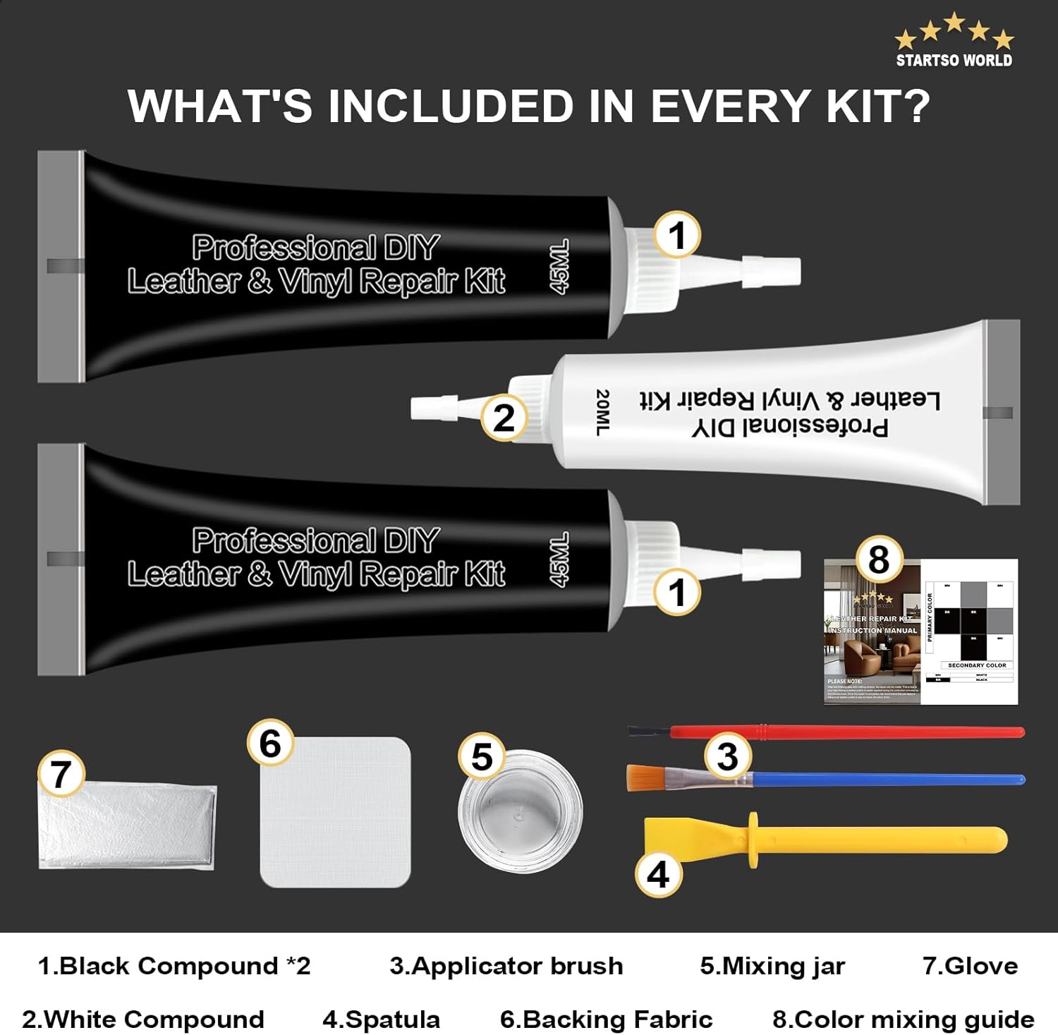 Detalle 2 de STARTSO WORLD Leather Repair Kit for Furniture