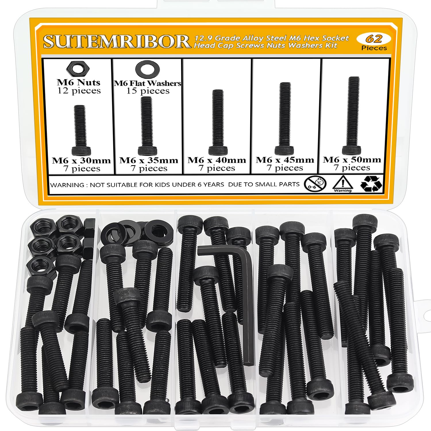 Detalle 2 de Sutemribor M6 x 10mm Socket Head Cap Screws