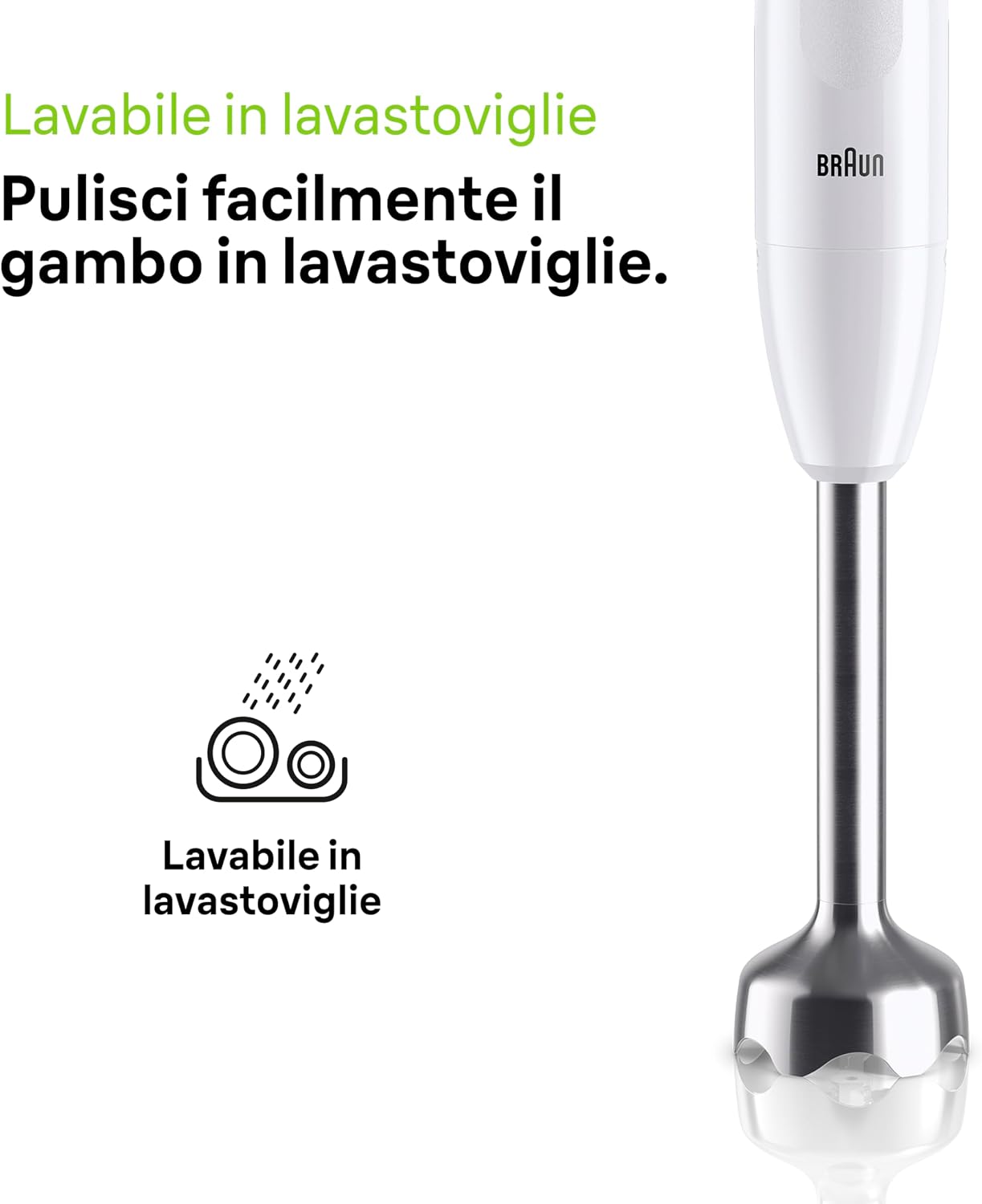 Thumbnail 5 de Braun MultiQuick 1 MQ10.001M: Frullatore a immersione extra leggero con corpo in acciaio e sistema EasyTwist