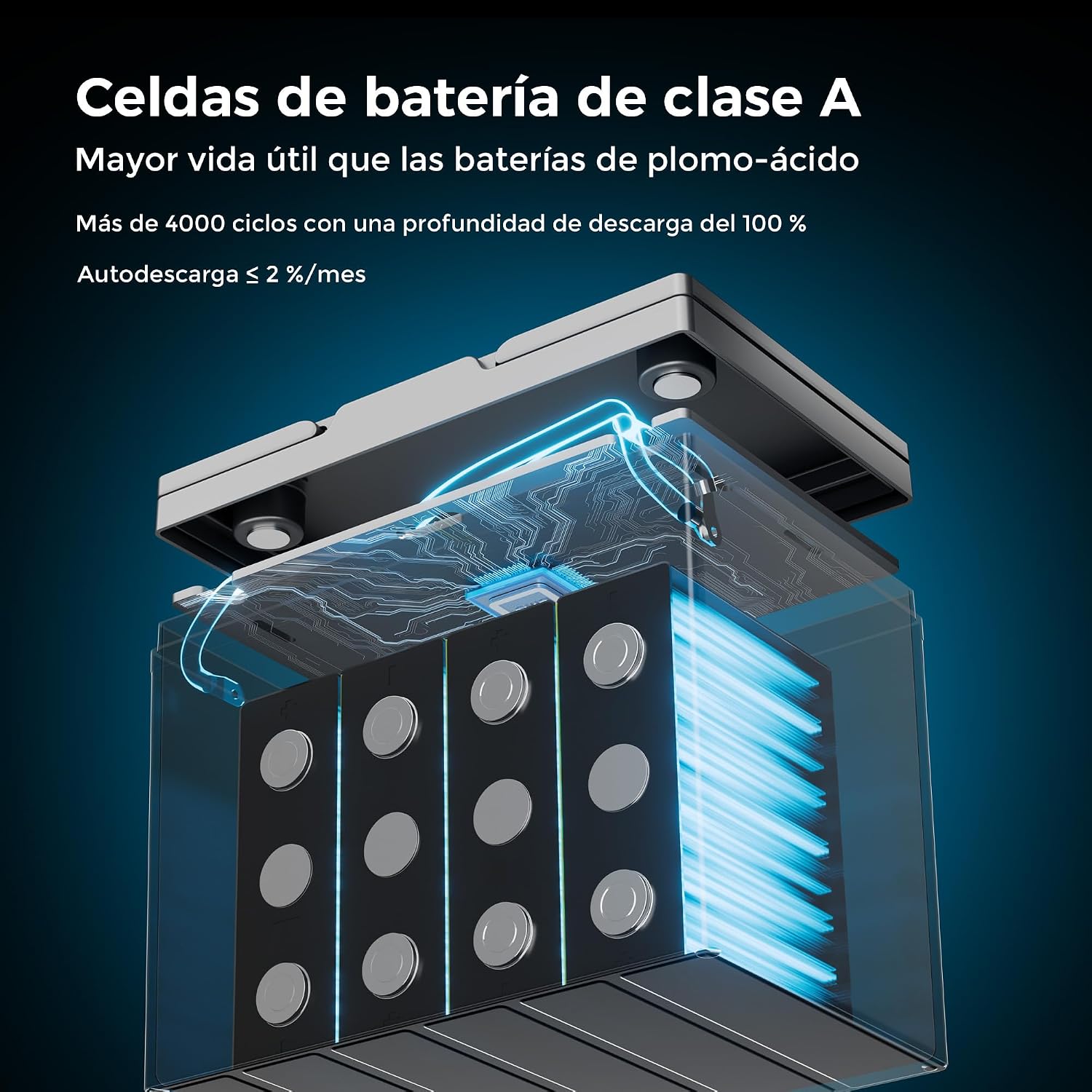 Detalle 2 de Dyness 12V 100Ah Batería LiFePO4 para barcos