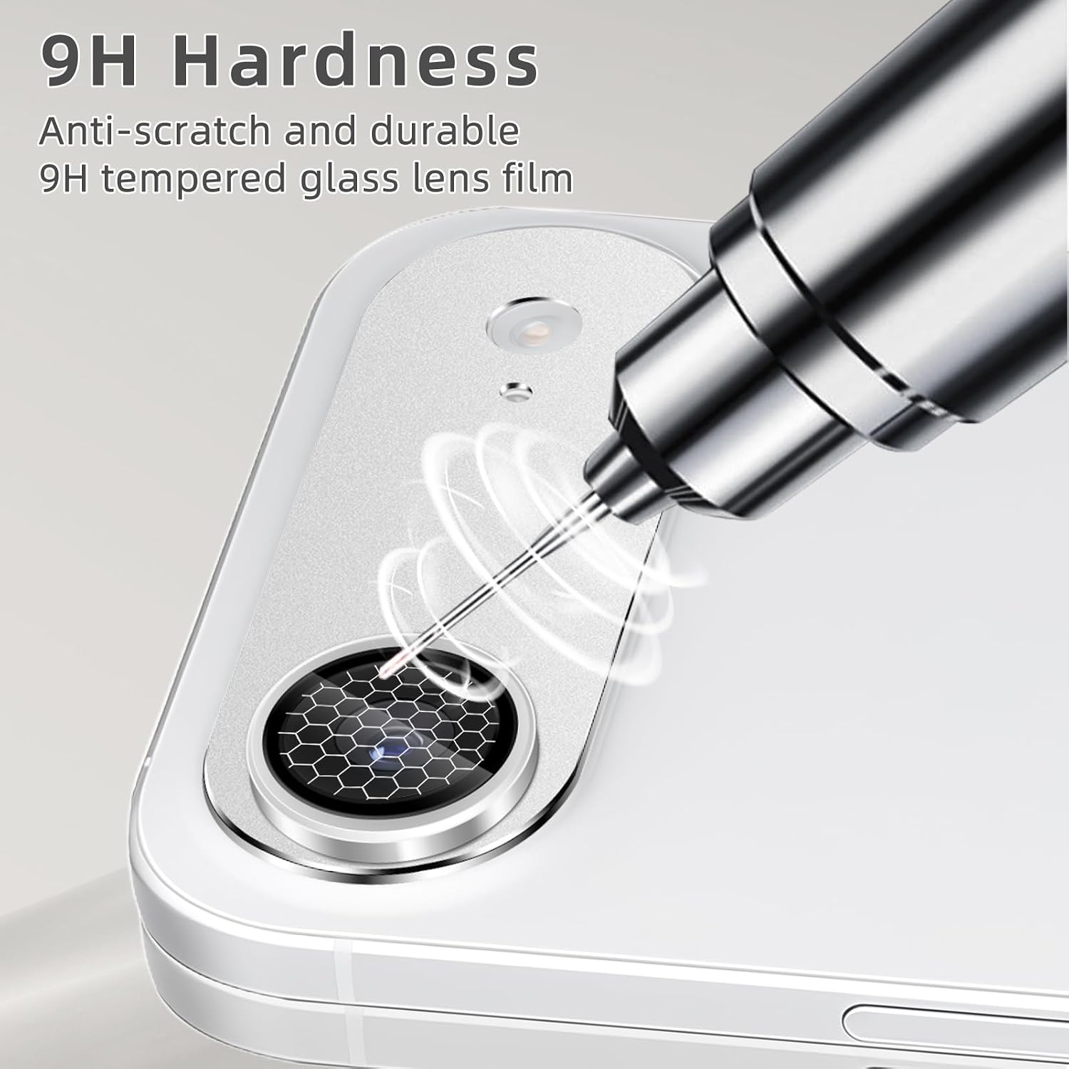 Thumbnail 3 de SumRioo Kameraschutz für iPhone Air (17 Air) – Panzer-Glasfolie mit 9H Härte und Aluminiumlegierung, silberfarben