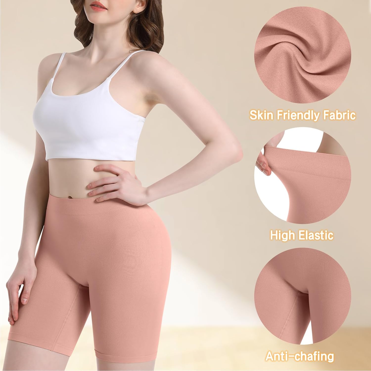 Thumbnail 2 de Reamphy 3-Pack Slip Shorts for Women (Under Dress, Yoga & Workout Biker Shorts)