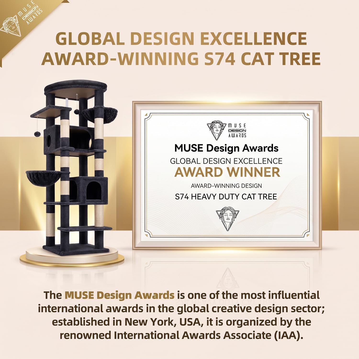 Detalle 1 de Globlazer Cat Tree, 74-Inch