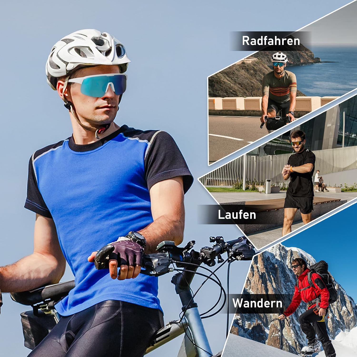 Detalle 2 de UVTQSSP Fahrradbrille ultraleicht TR90 34 g UV400