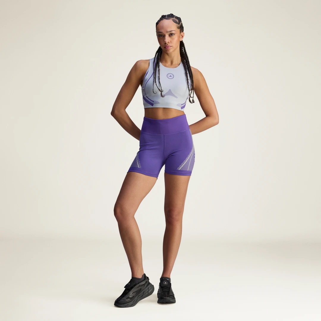 Detalle de Mallas cortas adidas by Stella McCartney TruePace Running (1/2) – color violeta