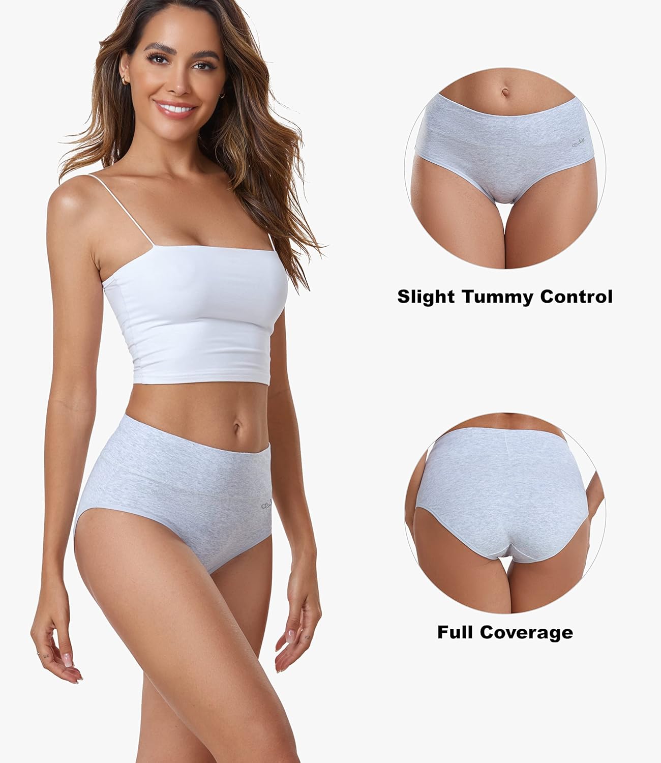 Thumbnail 1 de coskefy High Waisted Cotton Panties 5-Pack
