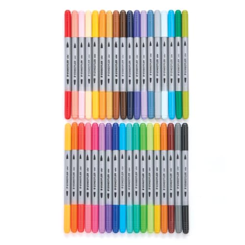 Detalle de STAEDTLER 3200 Pennarelli doppia punta – 36 colori (0,5–0,8 mm & 3,0 mm)