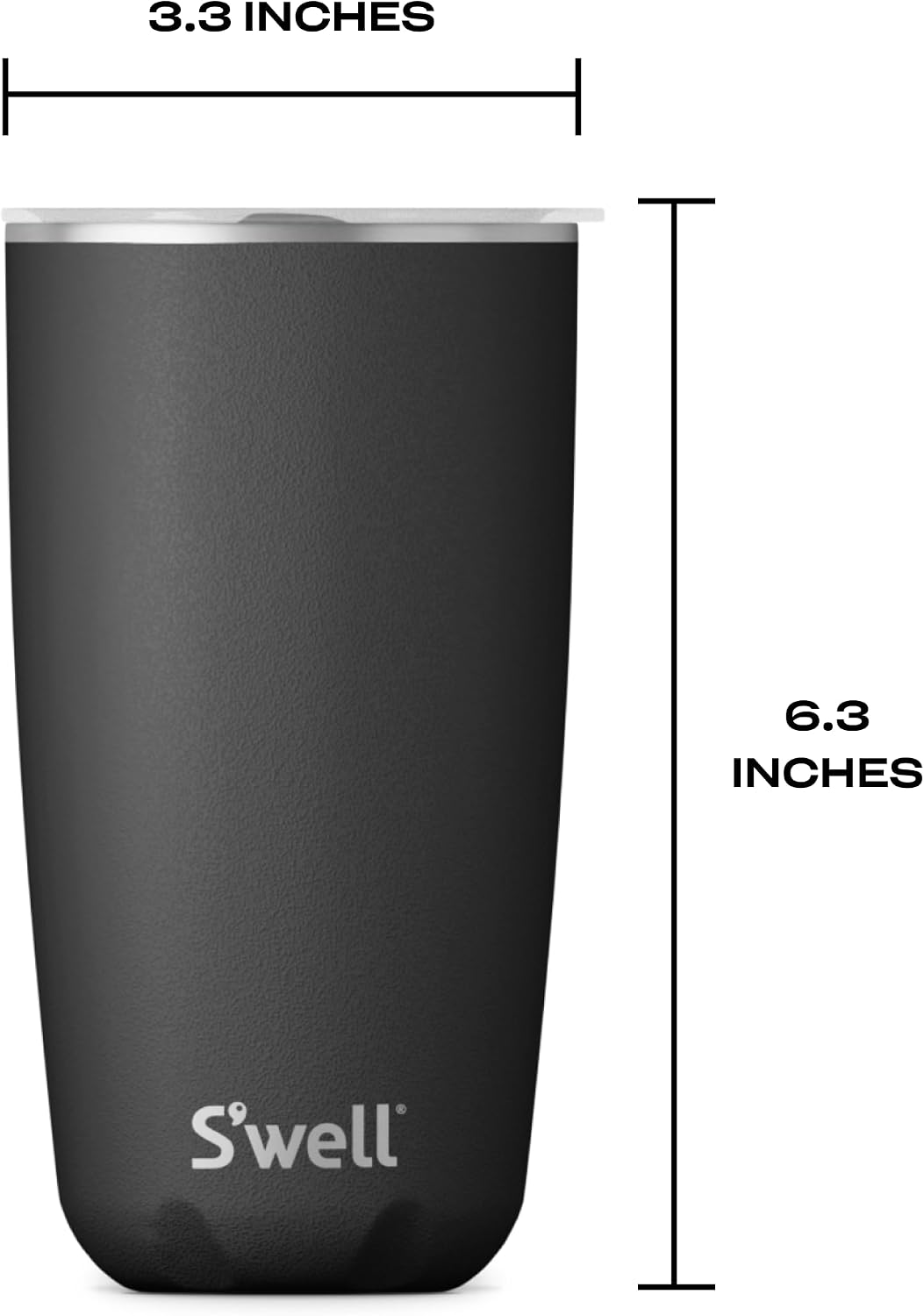 Thumbnail 4 de S'well Onyx 530ml Tumbler with Lid, Triple-Insulated Stainless Steel