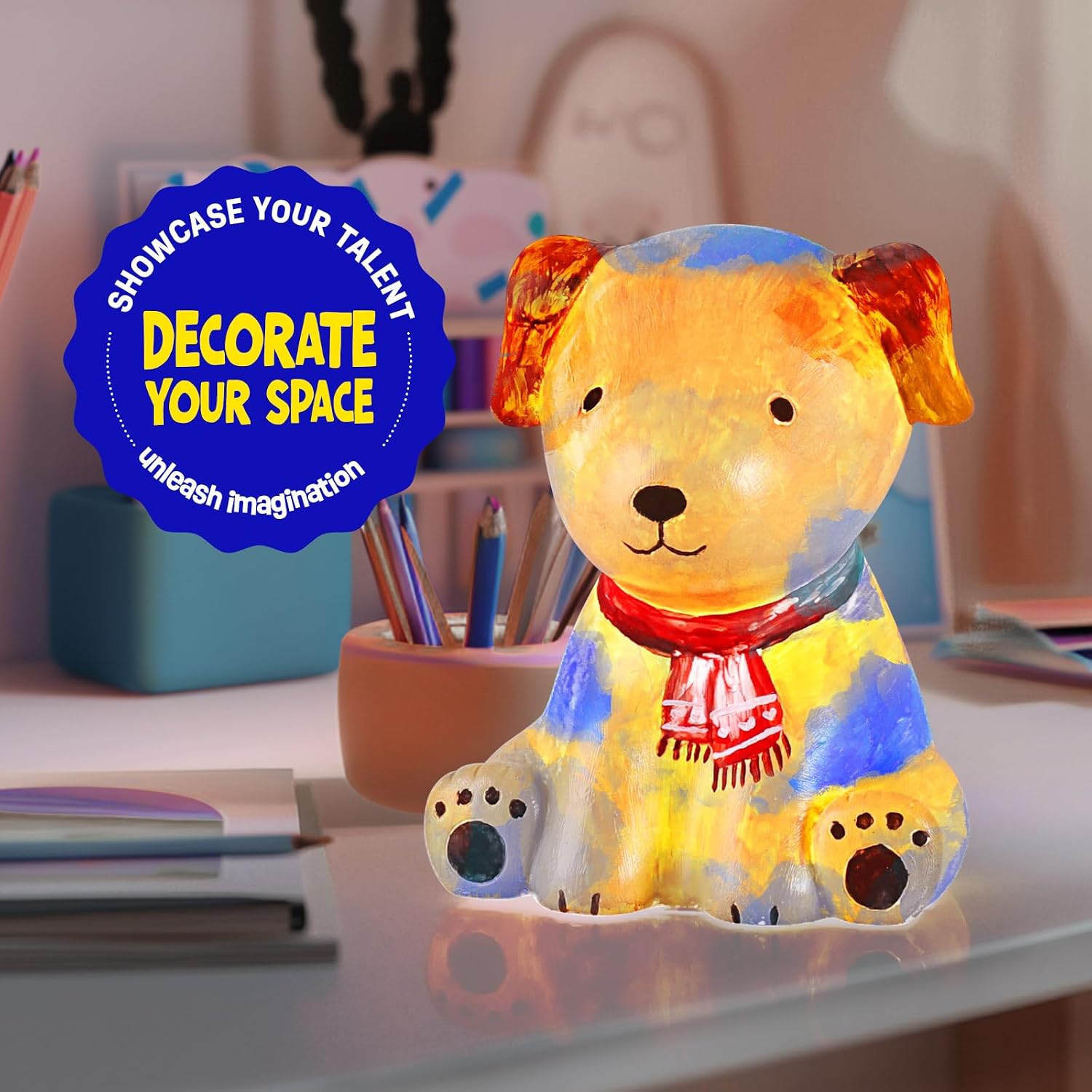 Thumbnail 5 de DIY-LAOESE Paint Your Own Dog Lamp Kit for Kids ๐จ๐ช
