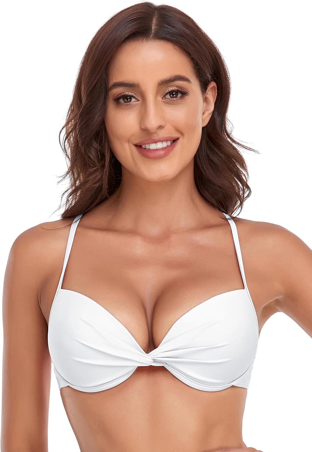 Thumbnail 5 de Colloyes Women's Push Up Twist Front Underwire Molded Bikini Top