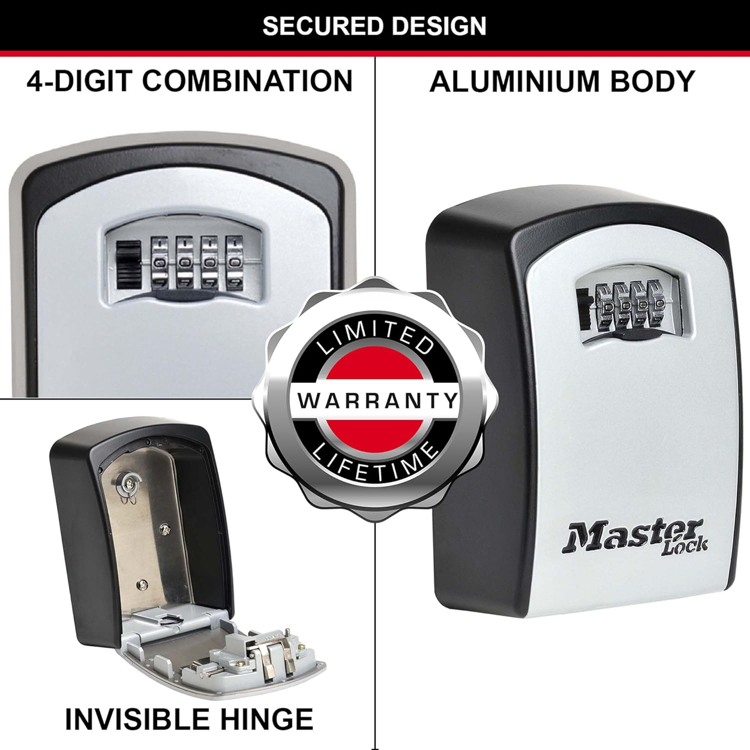 Thumbnail 4 de Master Lock 5403EURD – Cassetta di Sicurezza per Chiavi Extra Large, montaggio a parete