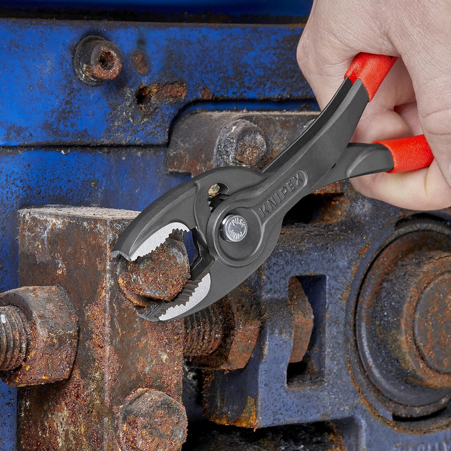 Detalle de KNIPEX TwinGrip 8201-200SB スリップジョイントプライヤー 5段階調整・前面と側面で把持