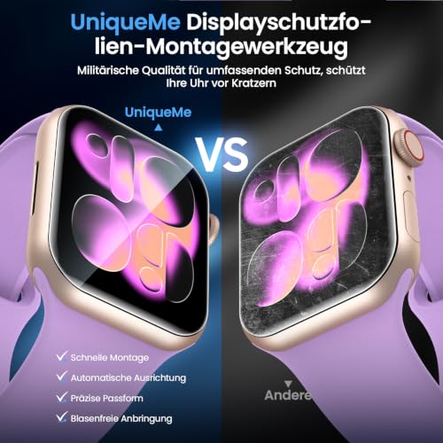 Thumbnail 6 de UniqueMe Displayschutzfolie 42 mm für Apple Watch Series 11/10 – 360° Schutz mit Installationswerkzeug