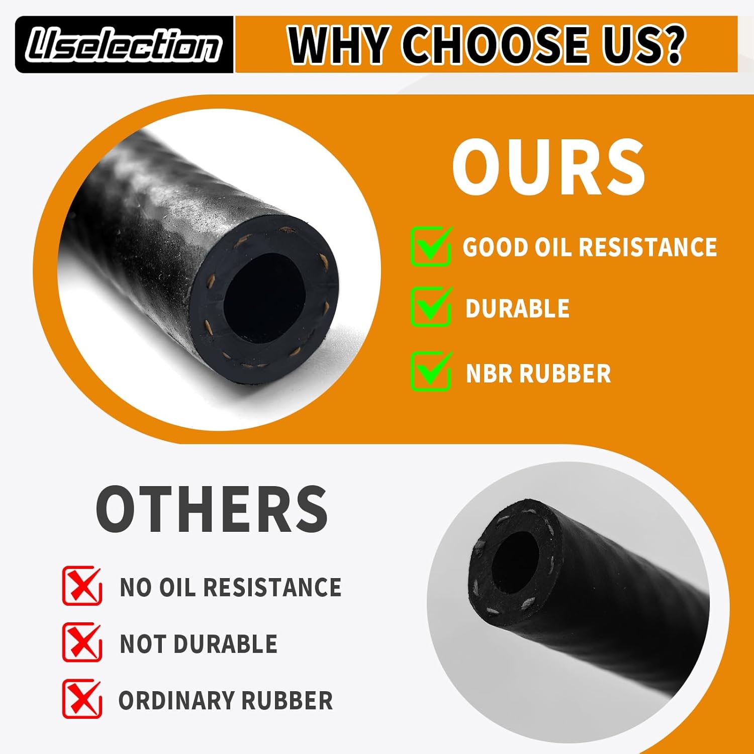 Thumbnail 4 de 10FT Fuel Hose 3/8" ID NBR Rubber