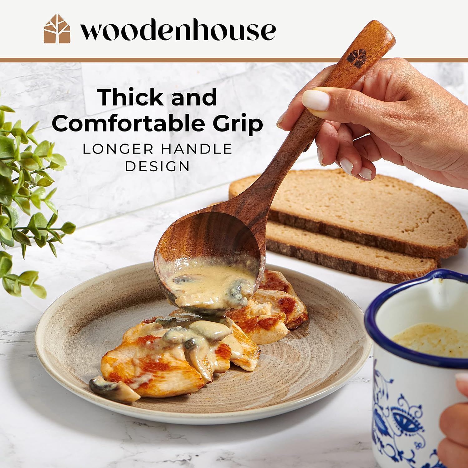 Thumbnail 6 de Woodenhouse Teak Wooden Ladles Set (3 Sizes) for Soup, Serving & Stirring