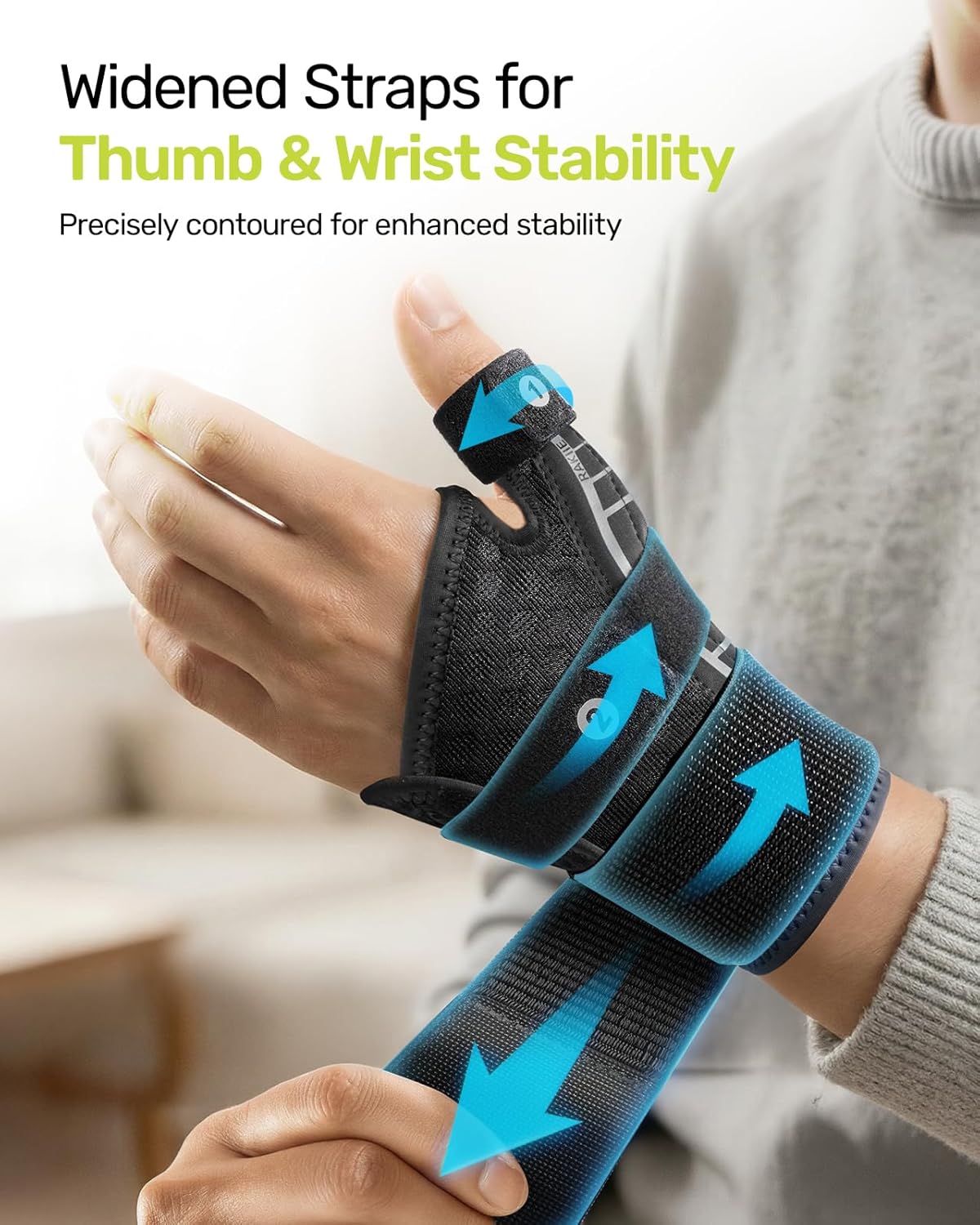 Detalle de Rakiie Ergonomical Thumb Support with 2 Support Bars – Right or Left Hand Spica Splint