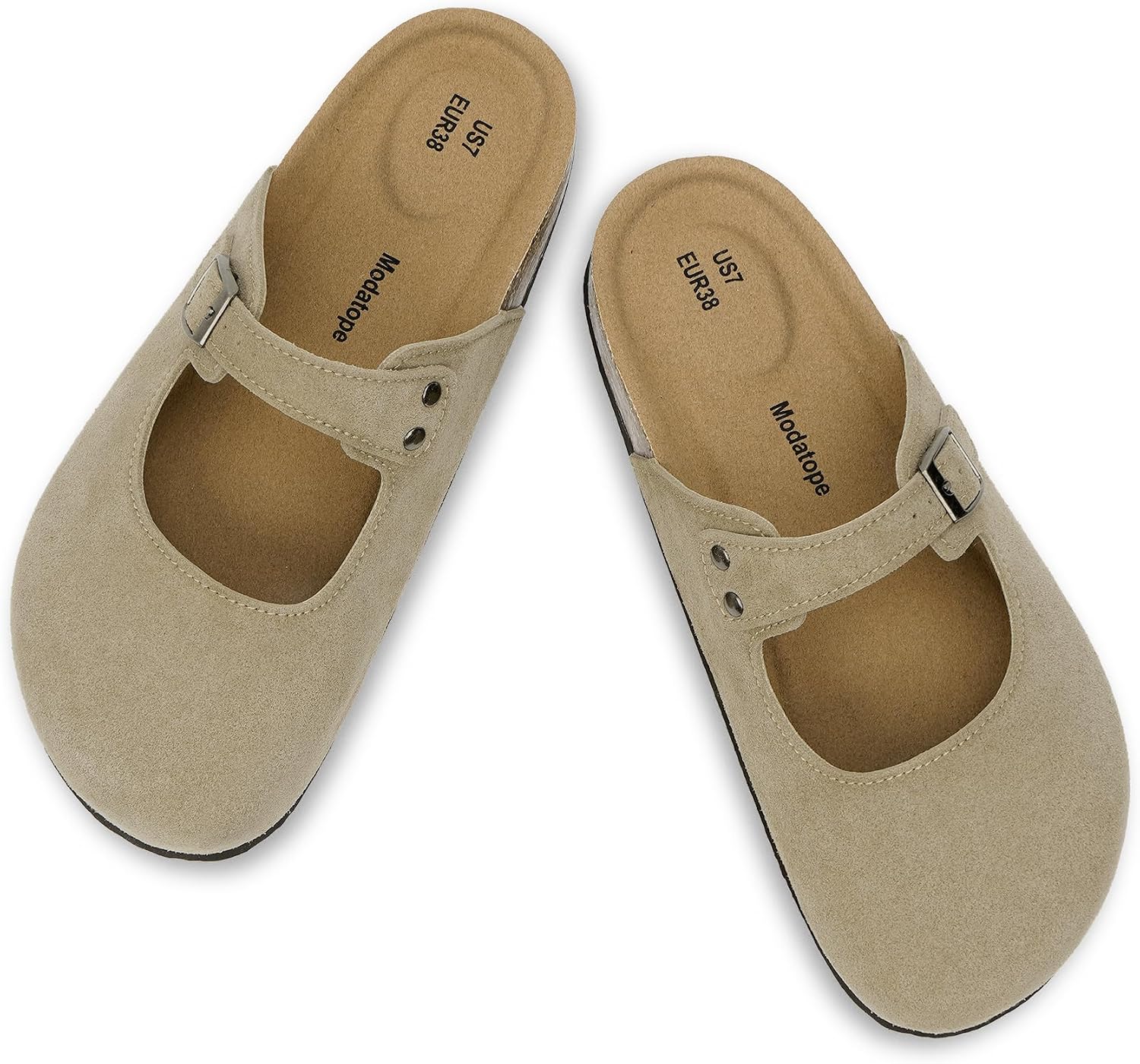 Thumbnail 5 de Modatope Mary Jane Clogs Faux Suede