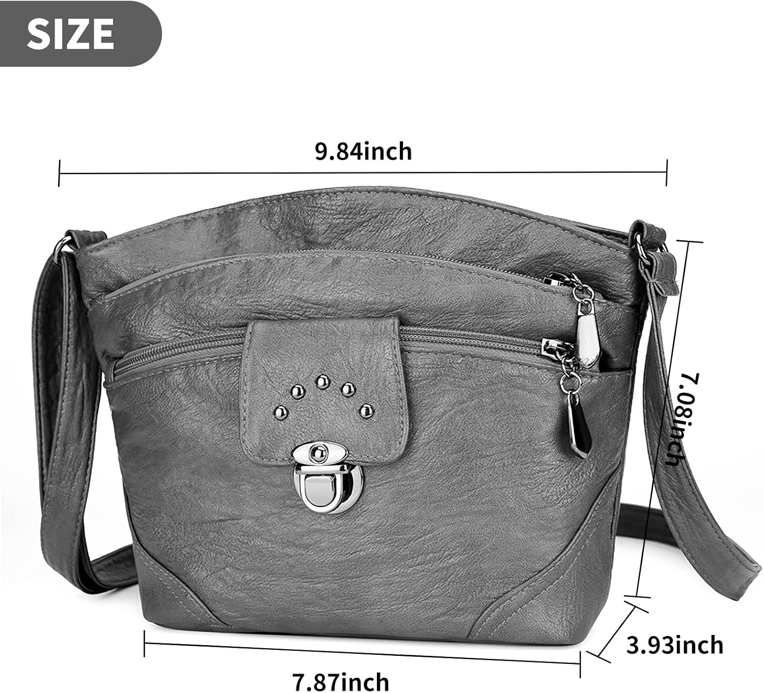 Thumbnail 4 de LassZone Multi-Pocket Crossbody 7.9in