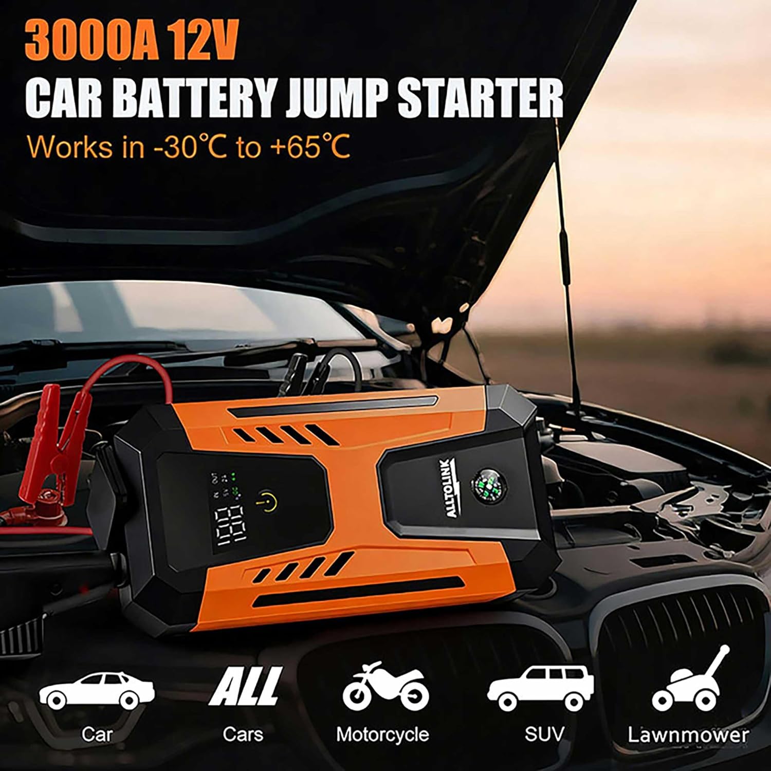 Thumbnail 1 de Alltolink Jump Starter Power Pack (3000A) for 12V cars and motorcycles