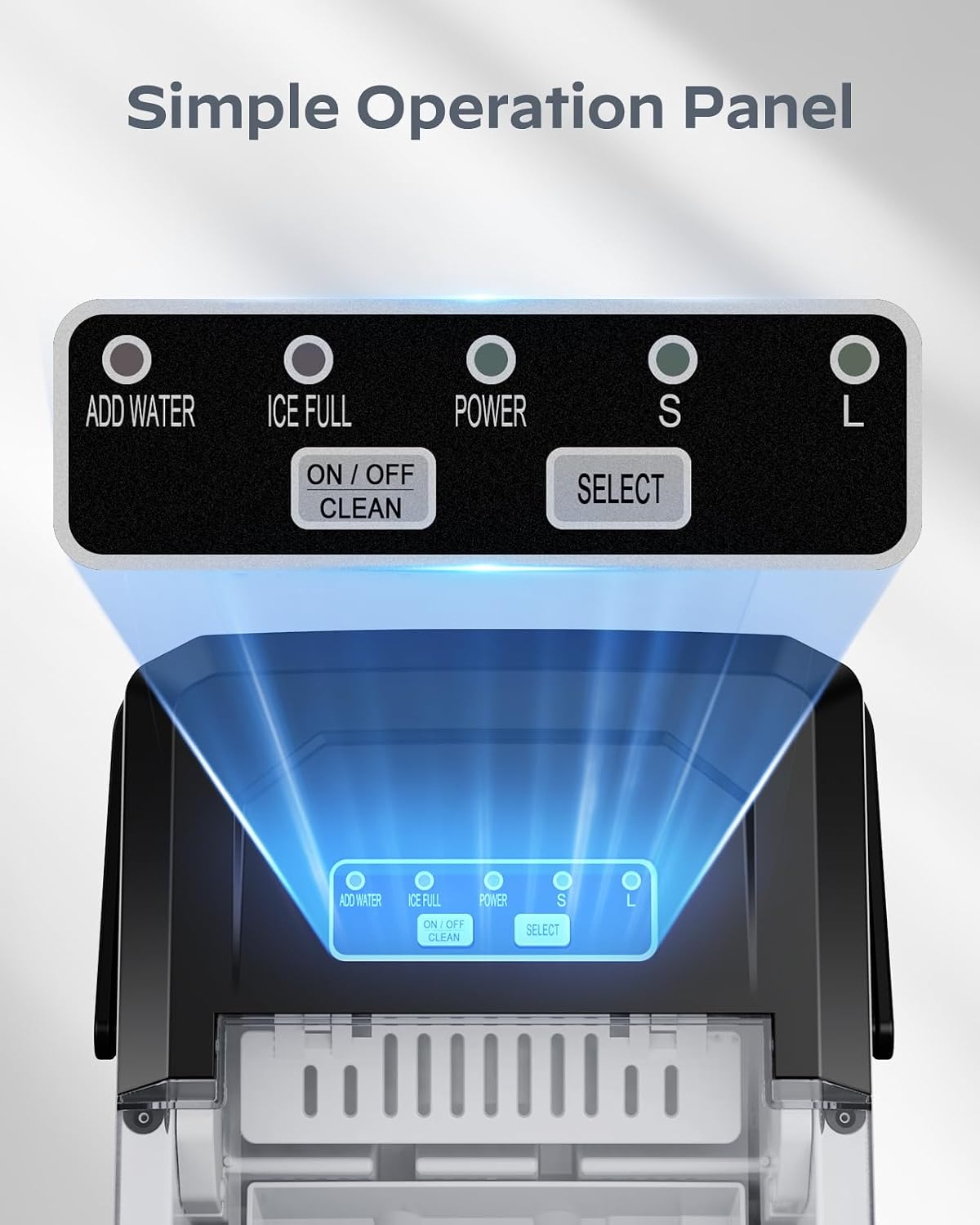 Thumbnail 4 de Silonn SLIM21T Countertop Ice Maker, Portable, Self-Cleaning, 9 Cubes in 6 Minutes