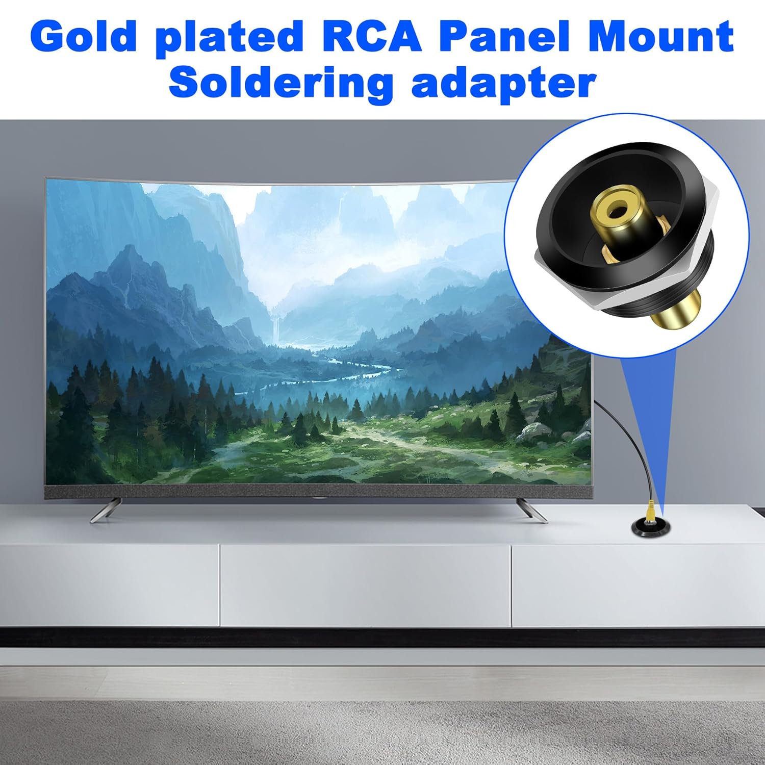 Thumbnail 5 de MEIRIYFA RCA Panel Mount Connectors – 3-Pack RCA Female to Female Round Adapter, Black