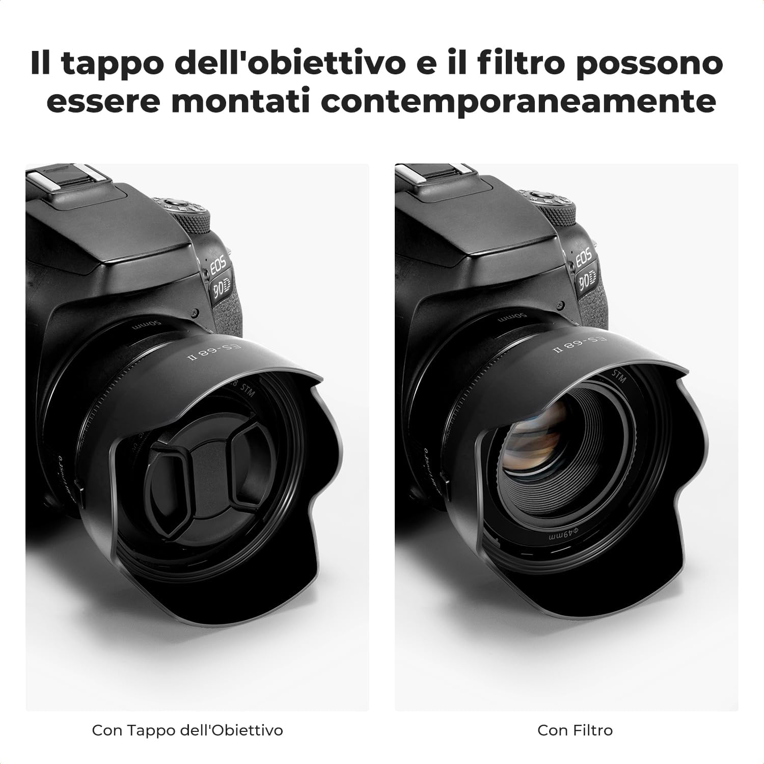 Detalle 2 de K&F Concept ES68 II paraluce per Canon EF 50mm f/1.8 STM