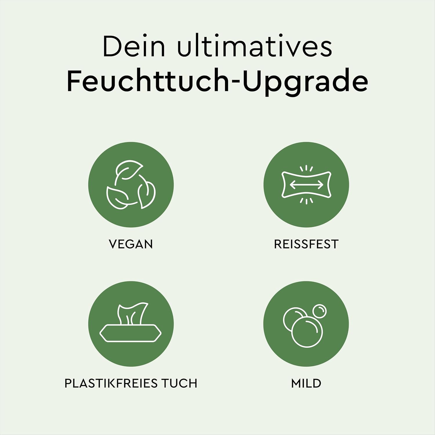 Detalle de LILLYDOO green Feuchttücher – 150 Stück (10 x 15) milde, natürliche Reinigung ohne Parfüm, plastikfrei