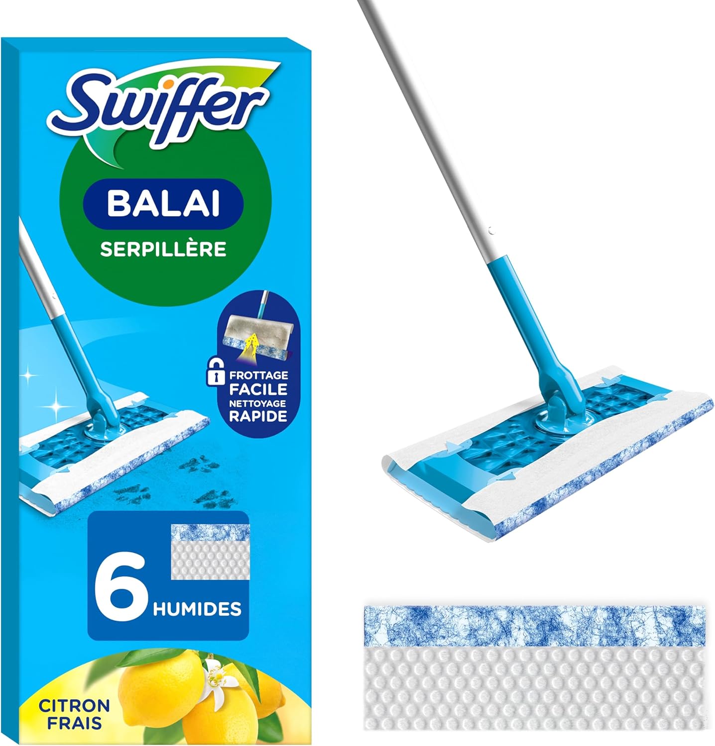 Detalle de Swiffer Balai Lingettes Parquet 1 kit đź§ą