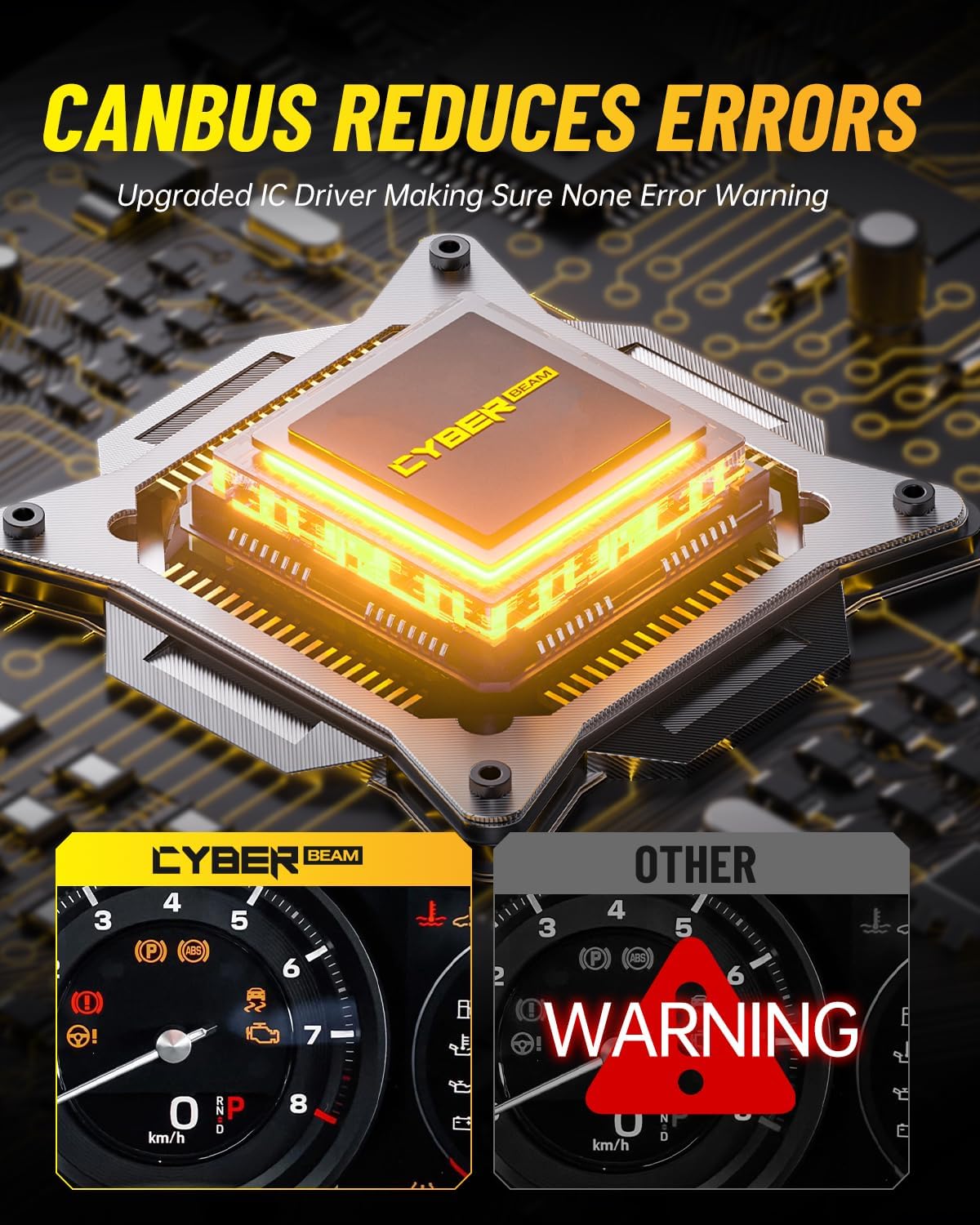 Thumbnail 6 de CYBERBEAM H7 LED Headlight Bulb (90W, 6500K) – Fanless, Canbus ready, Plug & Play (Pack of 2)