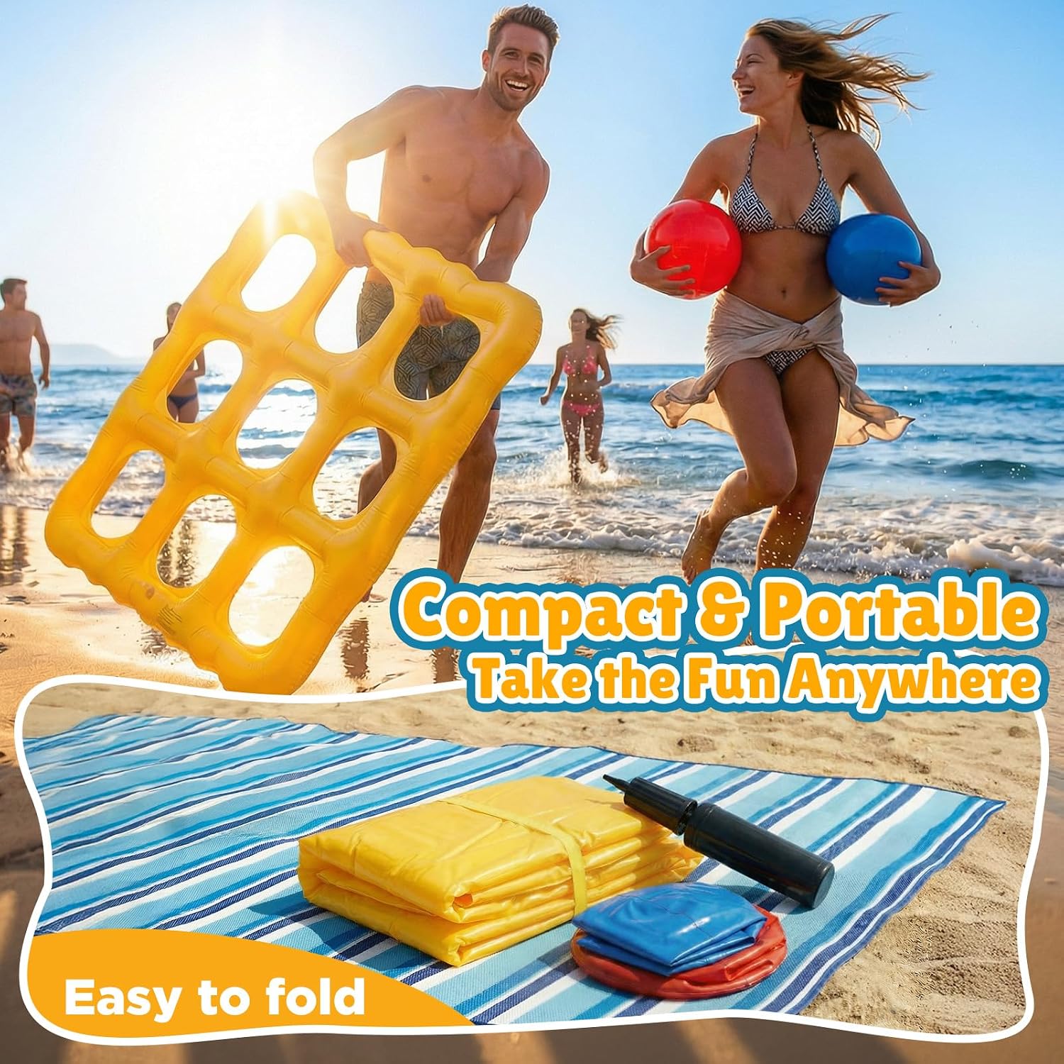Detalle de Dalipto Giant Inflatable Tic-Tac-Toe Pool Game