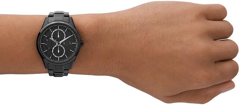 Detalle de Armani Exchange Uhr für Herren – Quarz mit recyceltem Edelstahlgehäuse, 42 mm