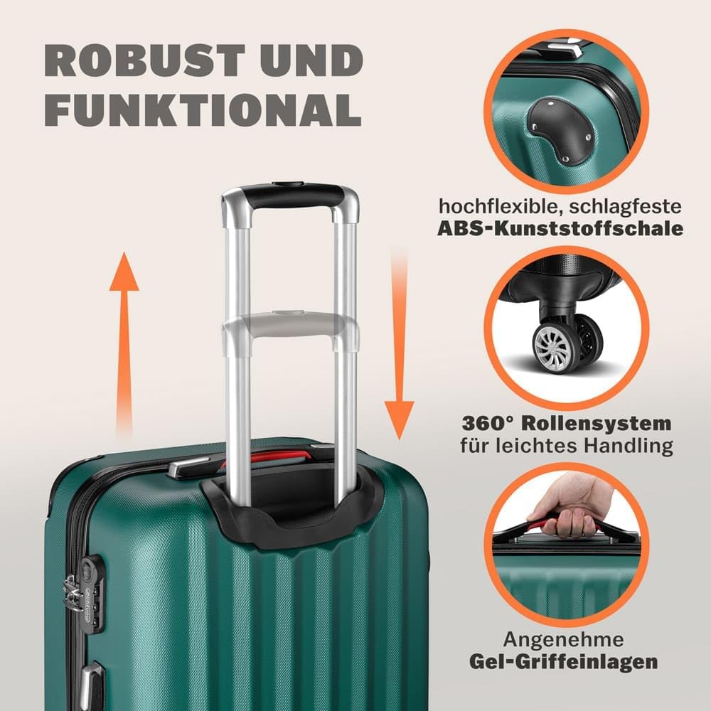 Thumbnail 2 de Monzana Kofferset Hartschalen M-L-XL 3tlg Grün