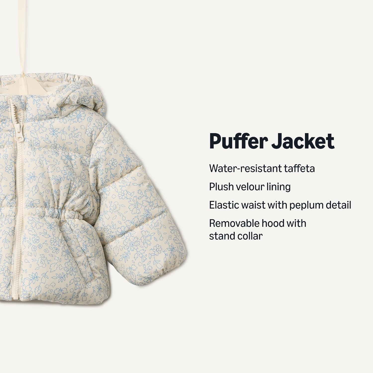 Detalle 2 de Amazon Essentials x Sofia Grainge Girls' Water-Repellent Hooded Puffer Jacket