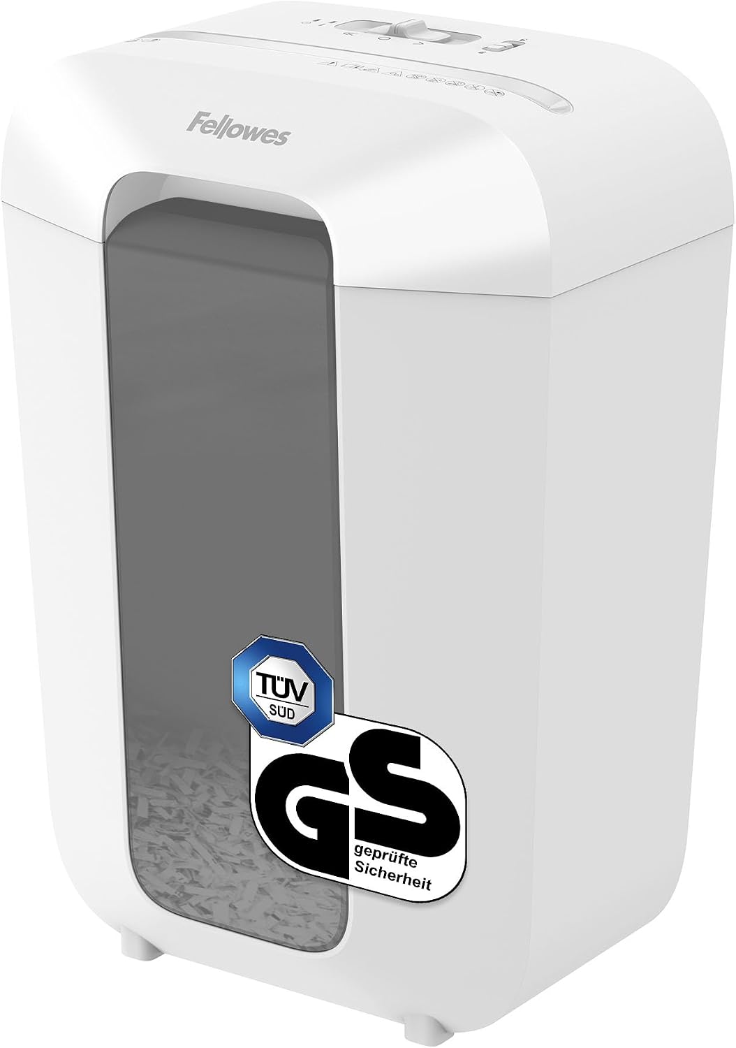 Detalle de Fellowes 10M Microcut P5 Aktenvernichter – sichere Zerkleinerung für Büro und Homeoffice