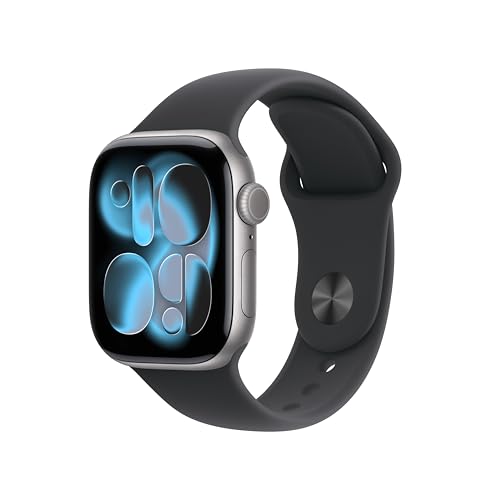 Detalle de Apple Watch Series 11 GPS 42mm Space Grey Aluminium with Black Sport Band – A pragmatic health and fitness smartwatch