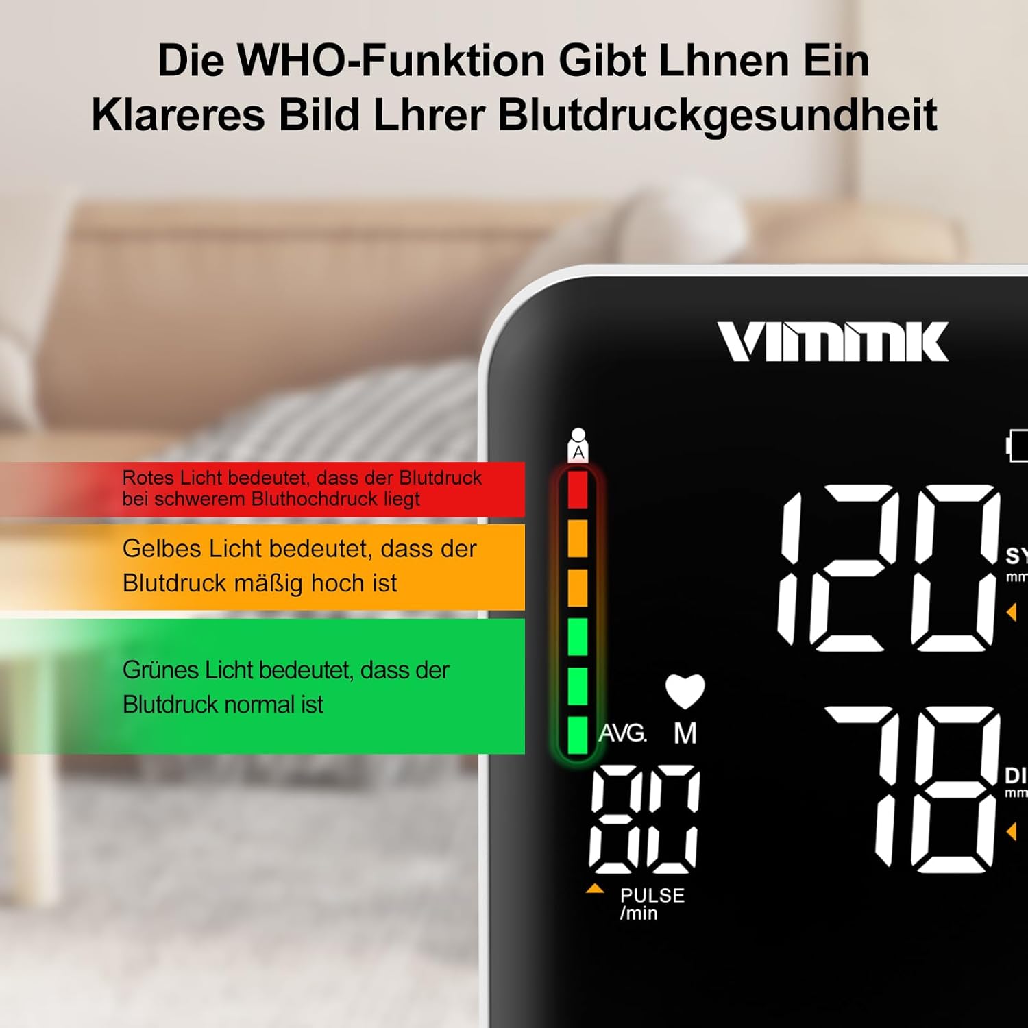 Thumbnail 5 de Vimmk Blutdruckmessgerät Oberarm Digital