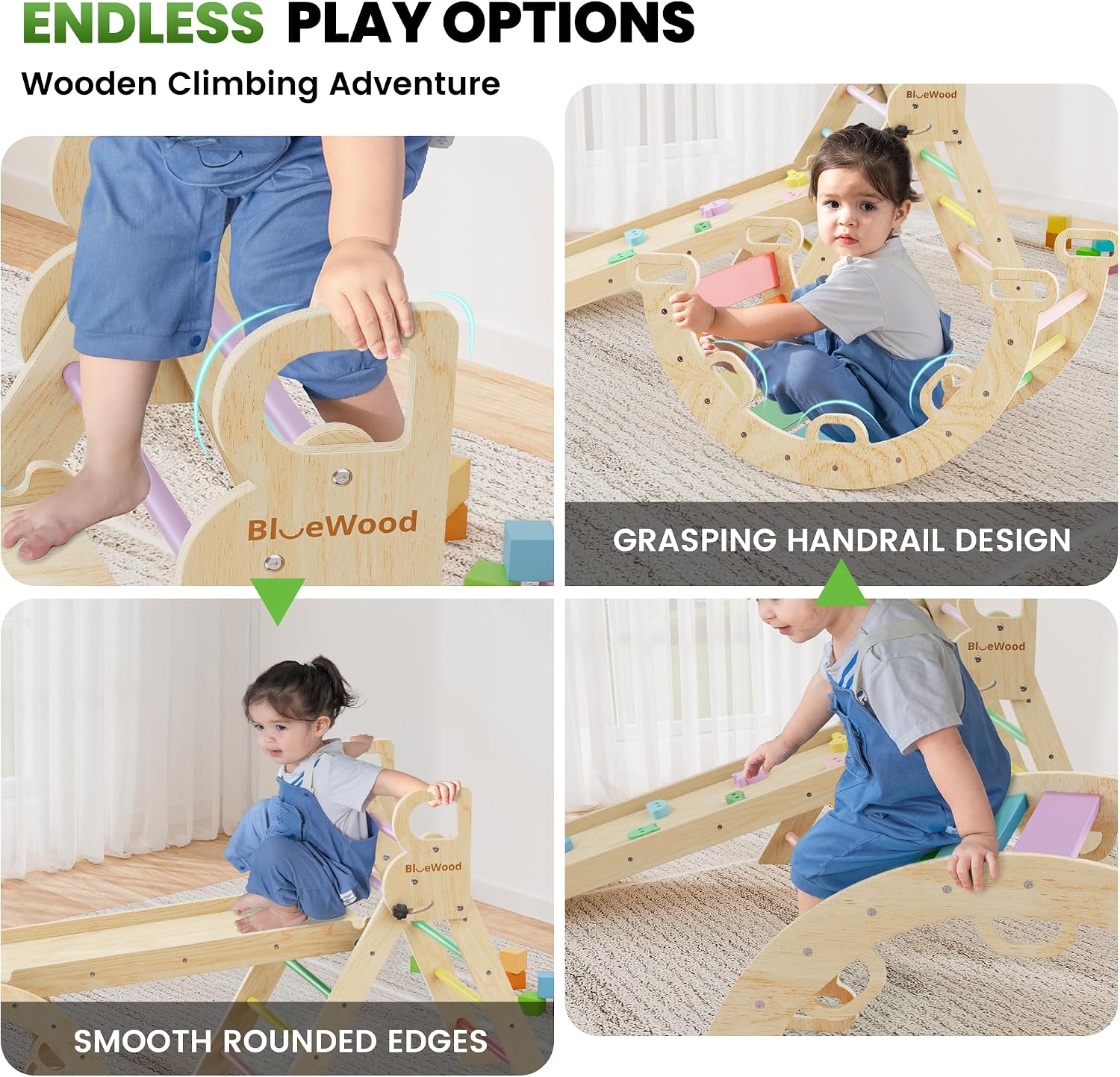 Detalle 2 de BlueWood Pikler Triangle Set 7-in-1