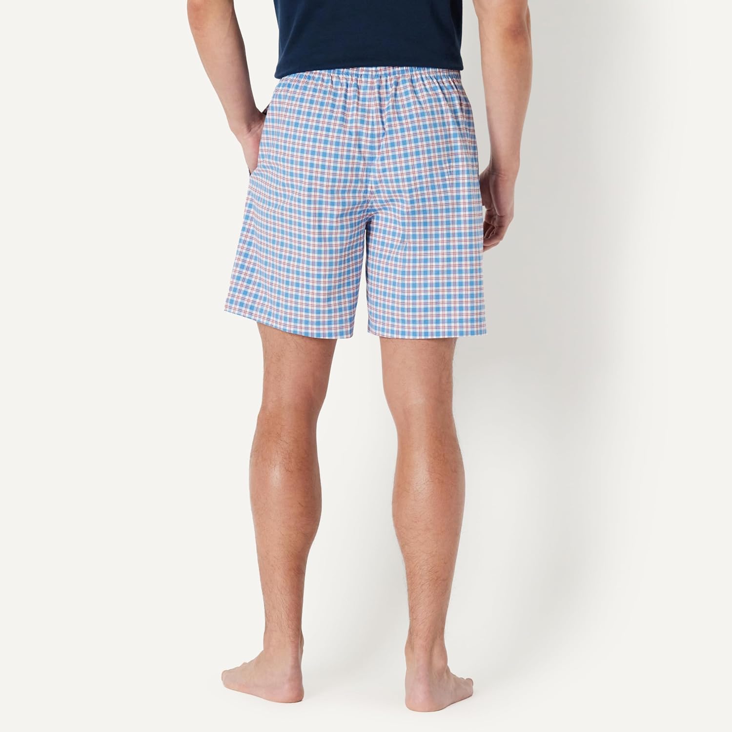 Thumbnail 2 de Amazon Essentials Herren Pyjama-Shorts, Kurz, Baumwoll-Stretch-Popeline, 2er-Pack