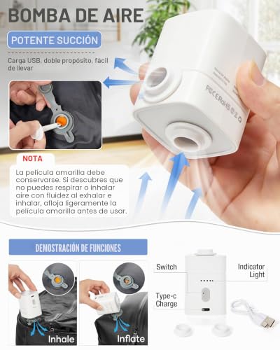 Detalle de SZLX Mochila al Vacío con Bomba para Cabina de Avión 40x30x20 cm — Organiza, comprime y viaja ligero