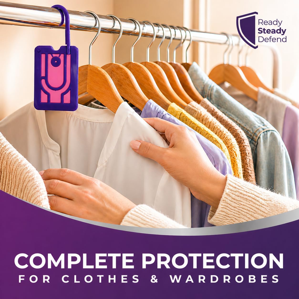 Thumbnail 3 de 5-Pack Clothes Moth Killer Hangers for Wardrobes