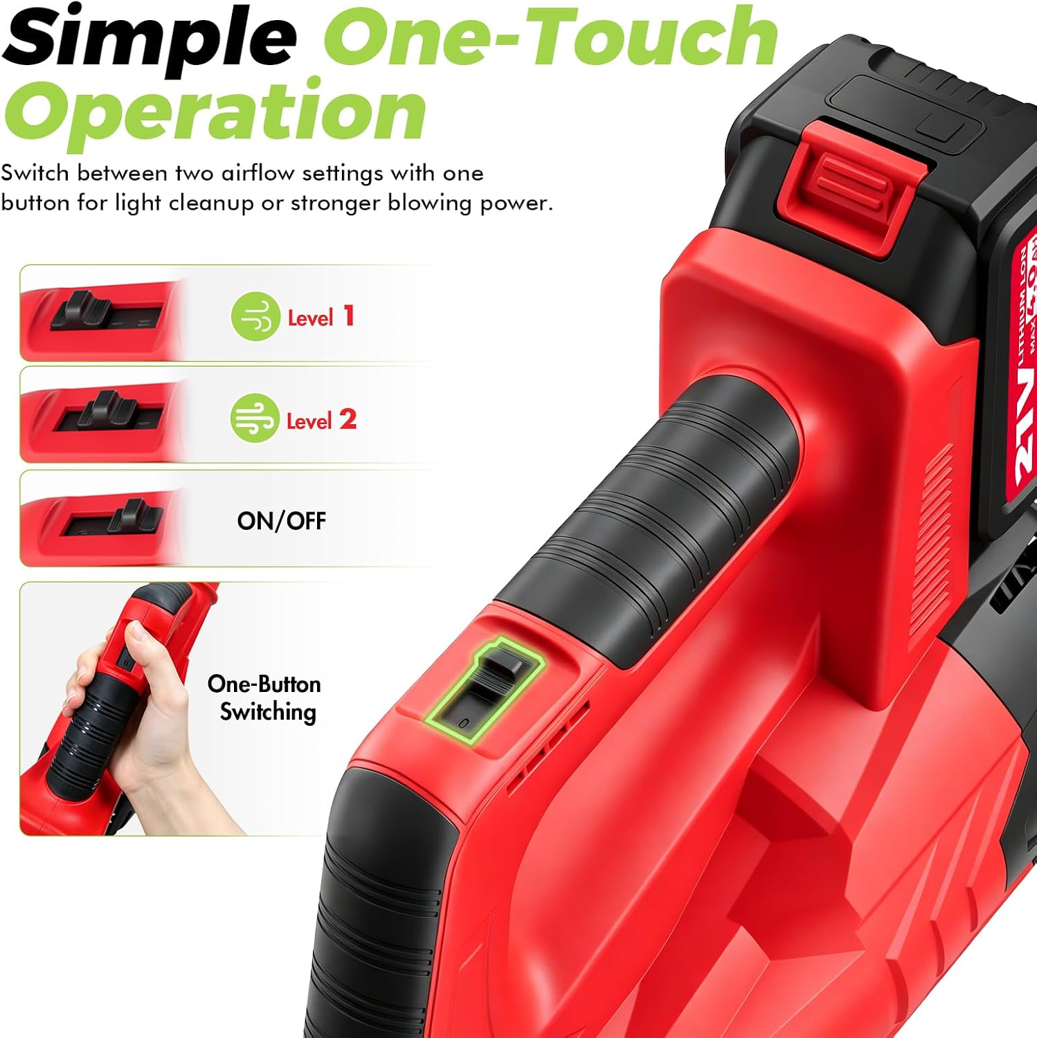 Detalle de Cordless Leaf Blower, 420 CFM