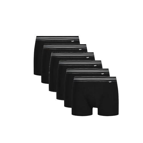 Detalle de DIM Ecodim Boxer X6, lot de 6 boxers homme en coton stretch noir