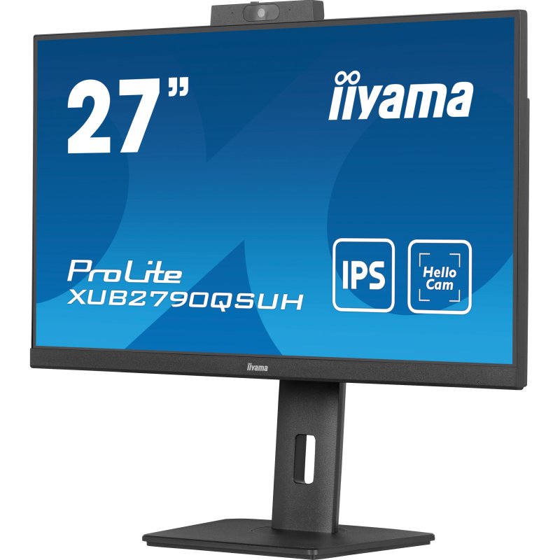 Thumbnail 1 de Iiyama ProLite XUB2790QSUH-B1: monitor 27" IPS QHD con webcam, altavoces y soporte ajustable