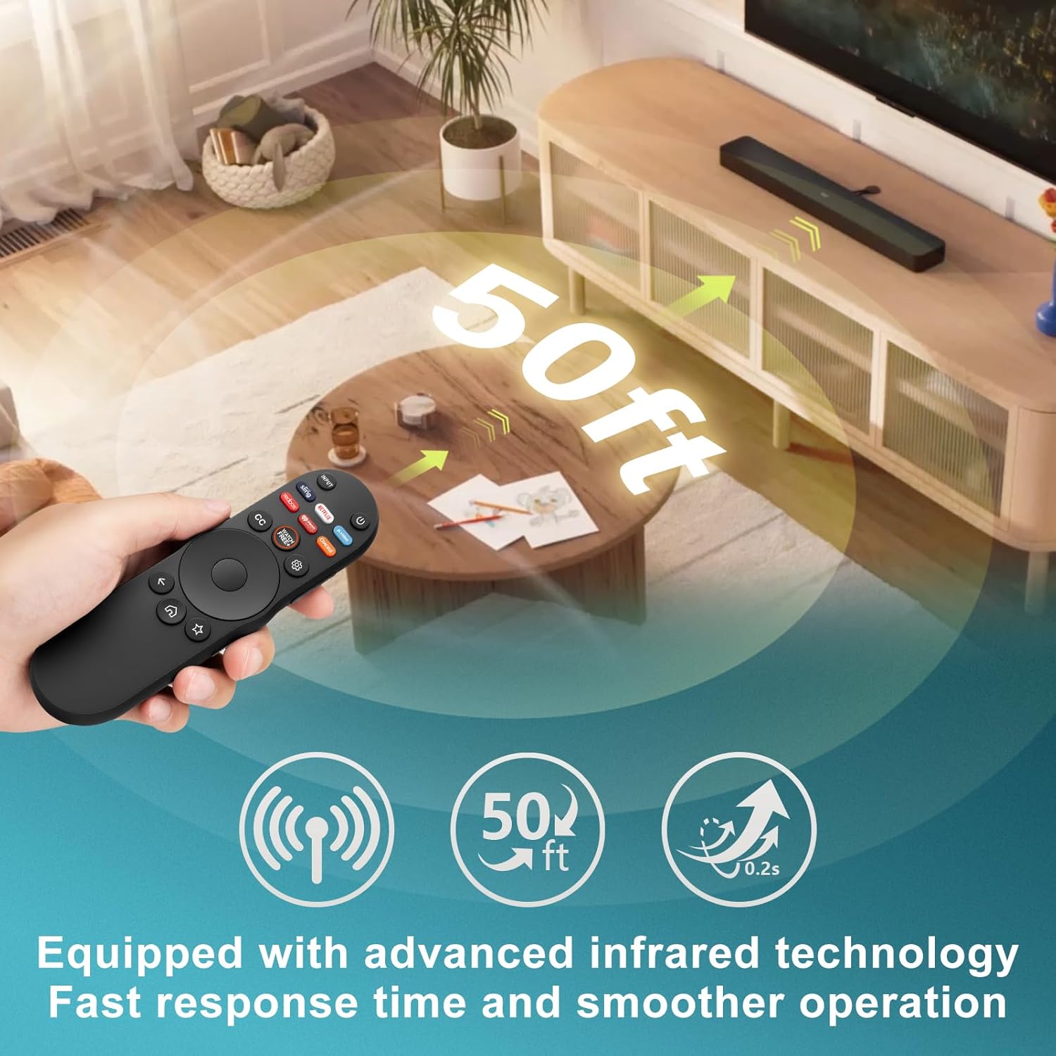 Detalle 2 de Vizio XRT270 Universal Remote for Smart TV