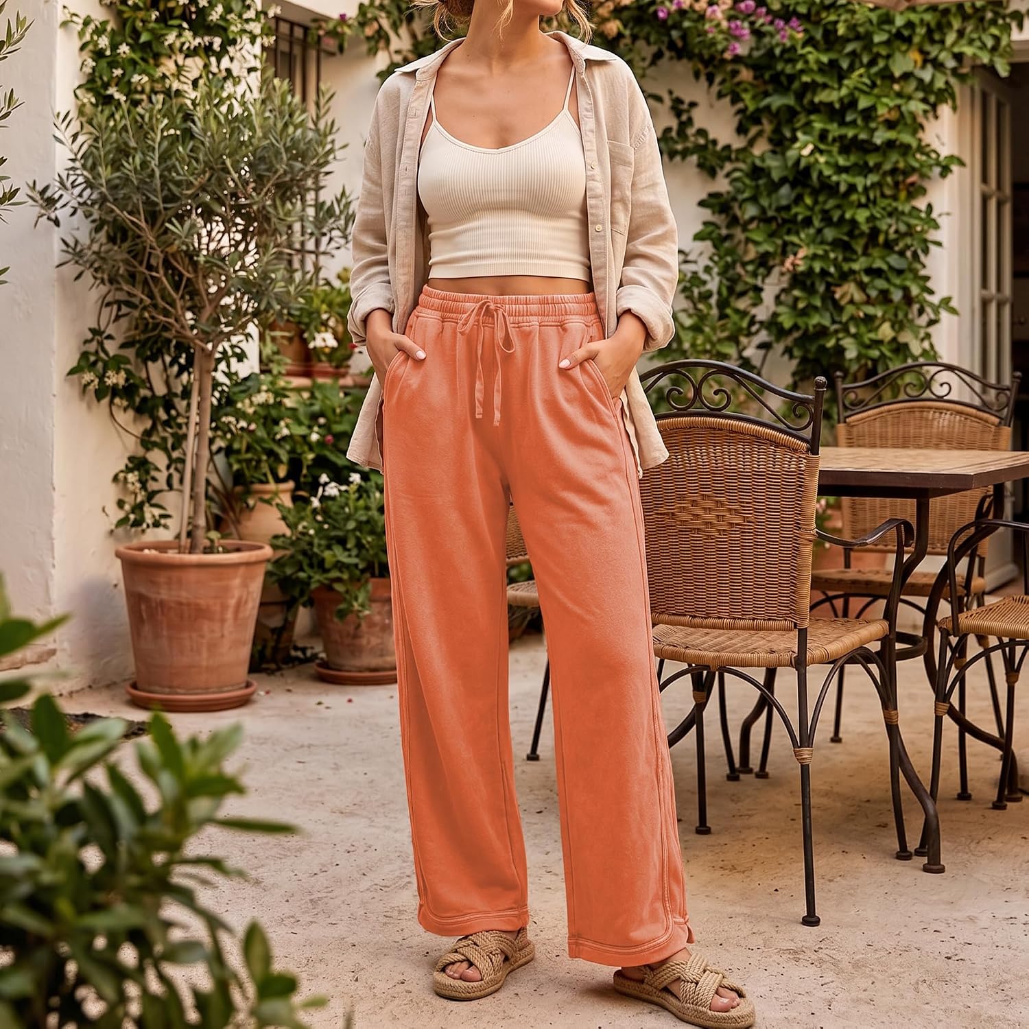 Thumbnail 5 de Hixiaohe Wide Leg Sweatpants High Waist