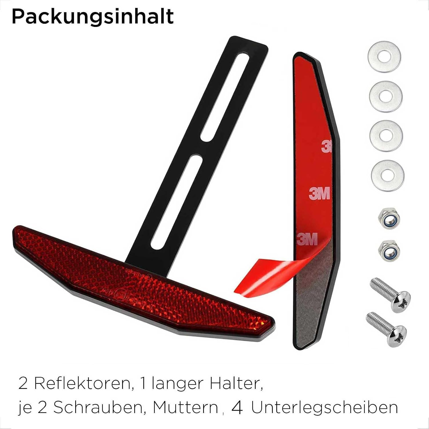 Thumbnail 6 de Evermotor Rückstrahler Motorrad E4 – 2er-Set mit T-Halterung, EU E4-geprüft