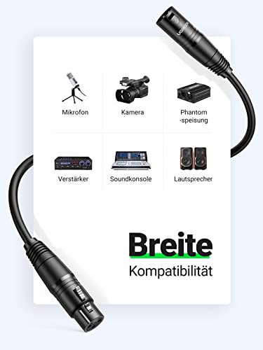 Detalle de UGREEN XLR-Kabel 3-polig, Stereo-Mikrofonkabel, 2 m