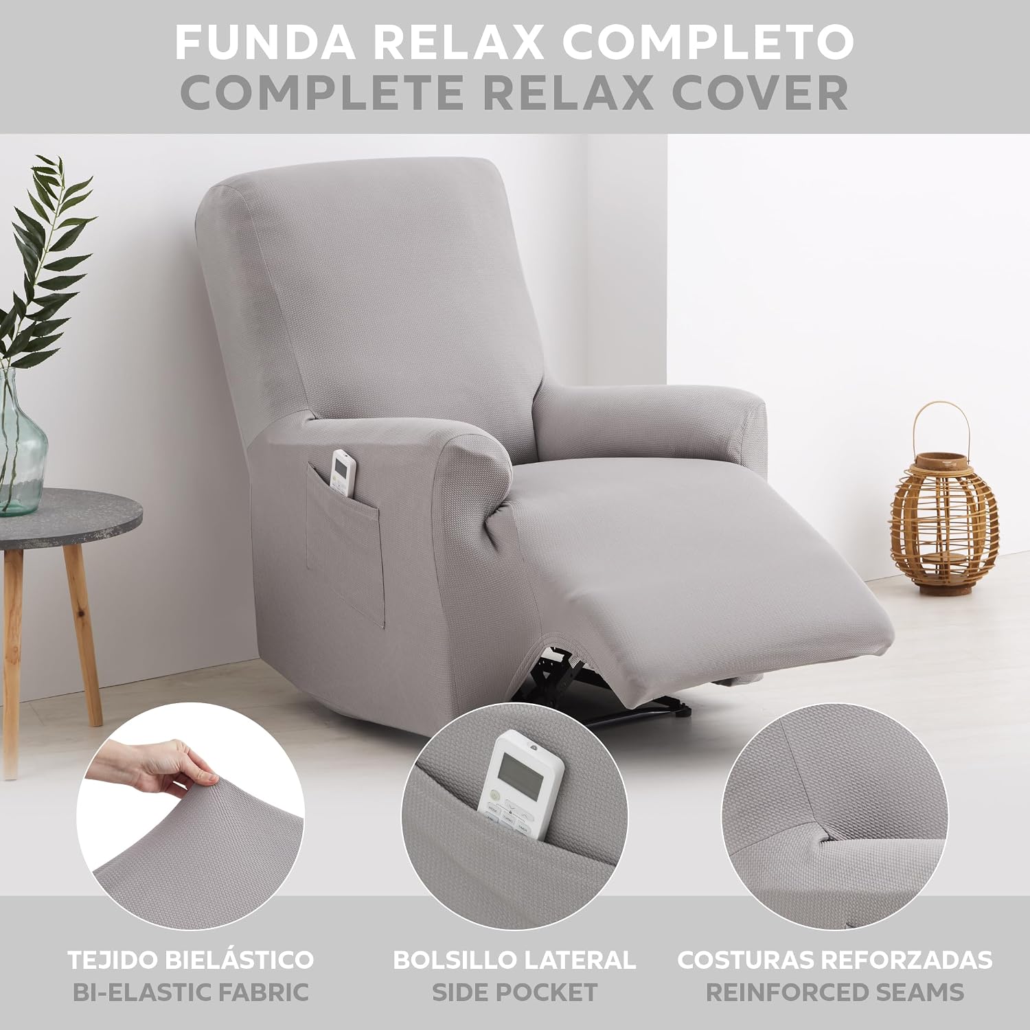Detalle 2 de Housse de fauteuil Relax 1 place TEXTIL-HOME 🚙