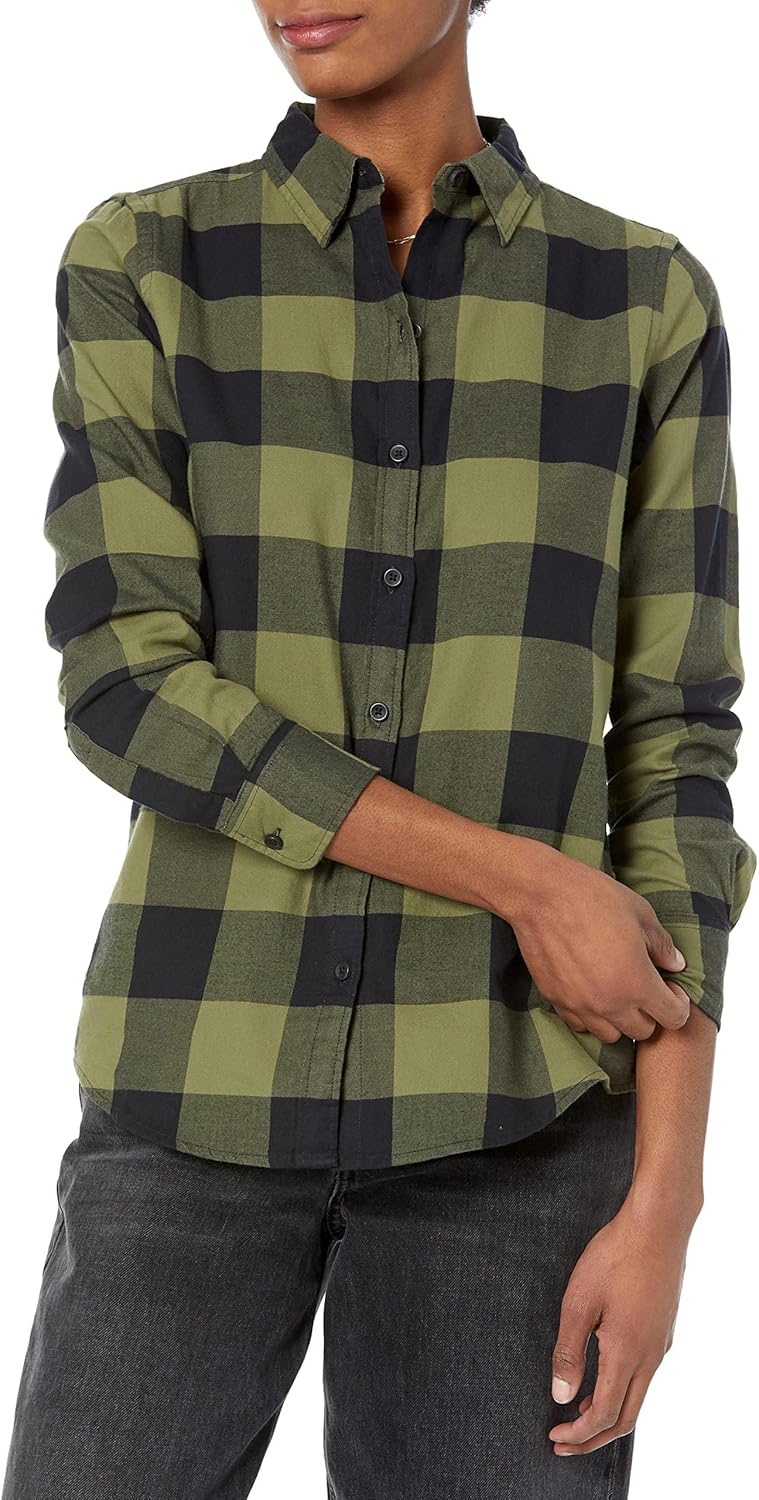 Thumbnail 6 de Amazon Essentials Women’s Regular-Fit Lightweight Plaid Flannel Shirt (Long Sleeve)