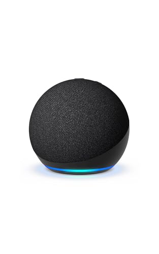 Detalle de Amazon Echo Dot (newest model) with vibrant sound and built-in sensors – Charcoal
